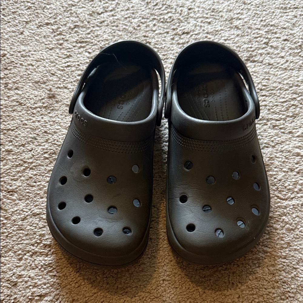 Dark Gray Crocs Clogs